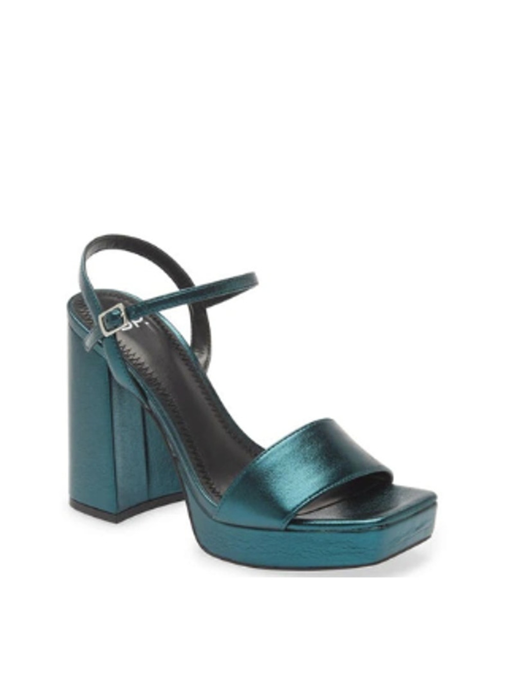 Noella Platform Sandals 7 Green Teal Deep Heels Pumps Green Blue Glam Cocktail